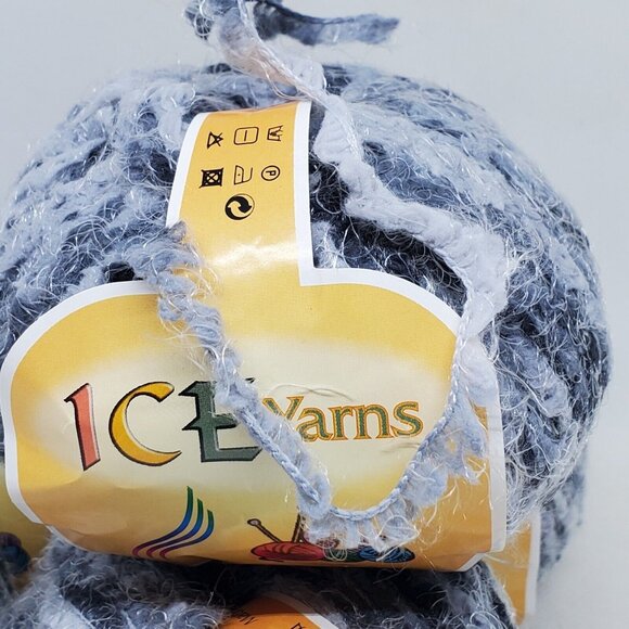 Lot of 5 Vintage Ice Yarns Light Med Dark Gray Worsted Brushed Mohair 50g Skeins - Picture 4 of 7